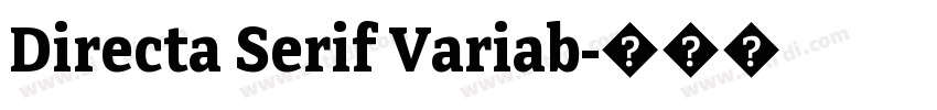Directa Serif Variab字体转换